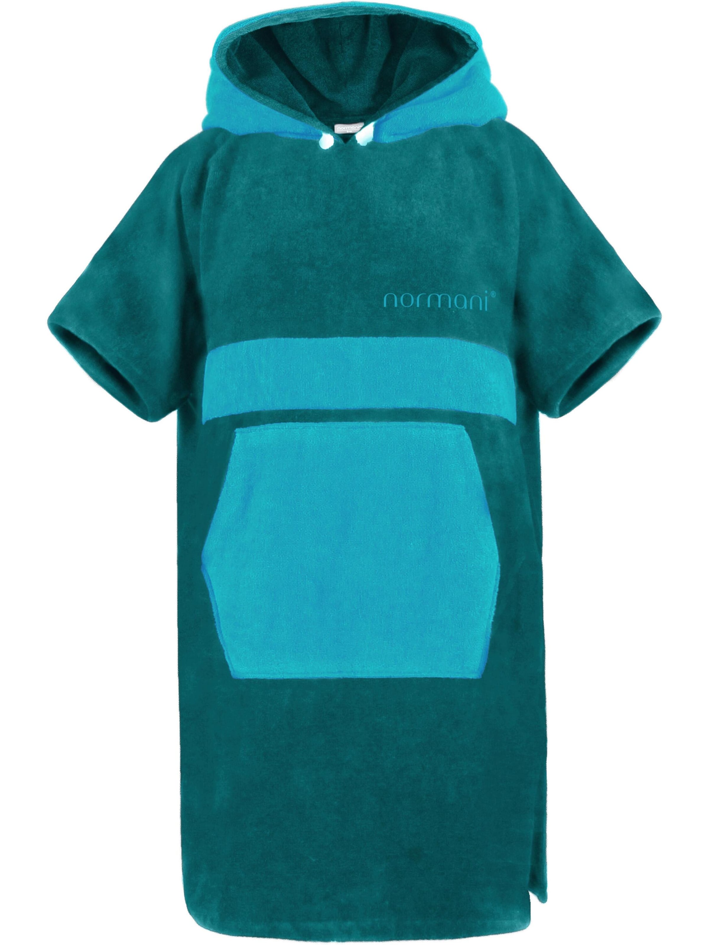 normani Badeponcho in Blau: Vorderseite