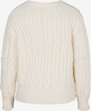 Zizzi Knit Cardigan 'SUNDAY' in White