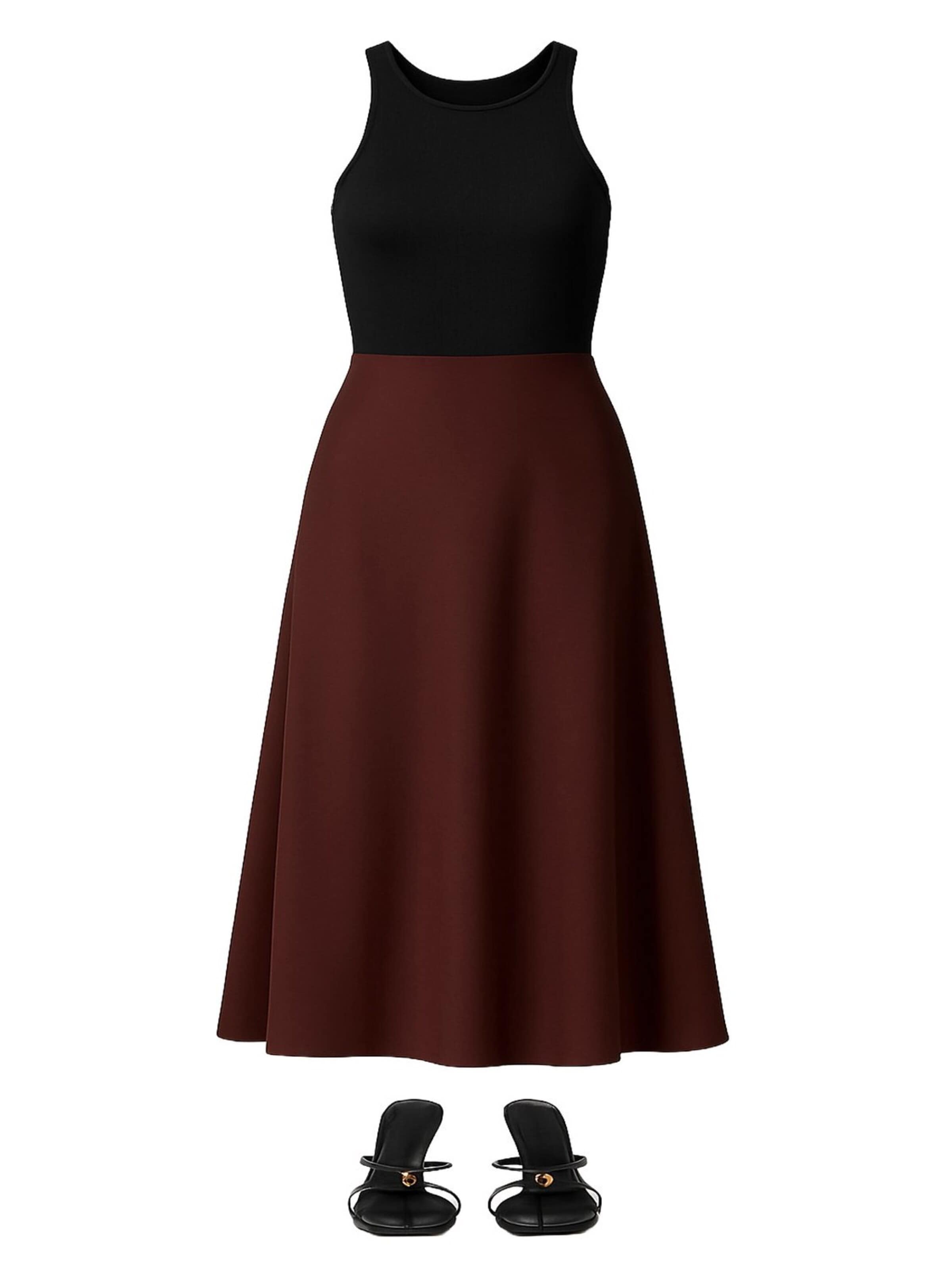Touche Prive Skirt in Brown: front