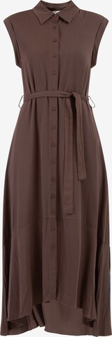 Robe-chemise RISA en marron : devant