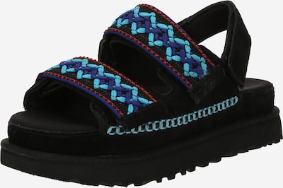 UGG Sandales à lanières 'GOLDENSTAR HERITAGE BRAID' en bleu / bleu clair / rouge / noir, Vue avec produit