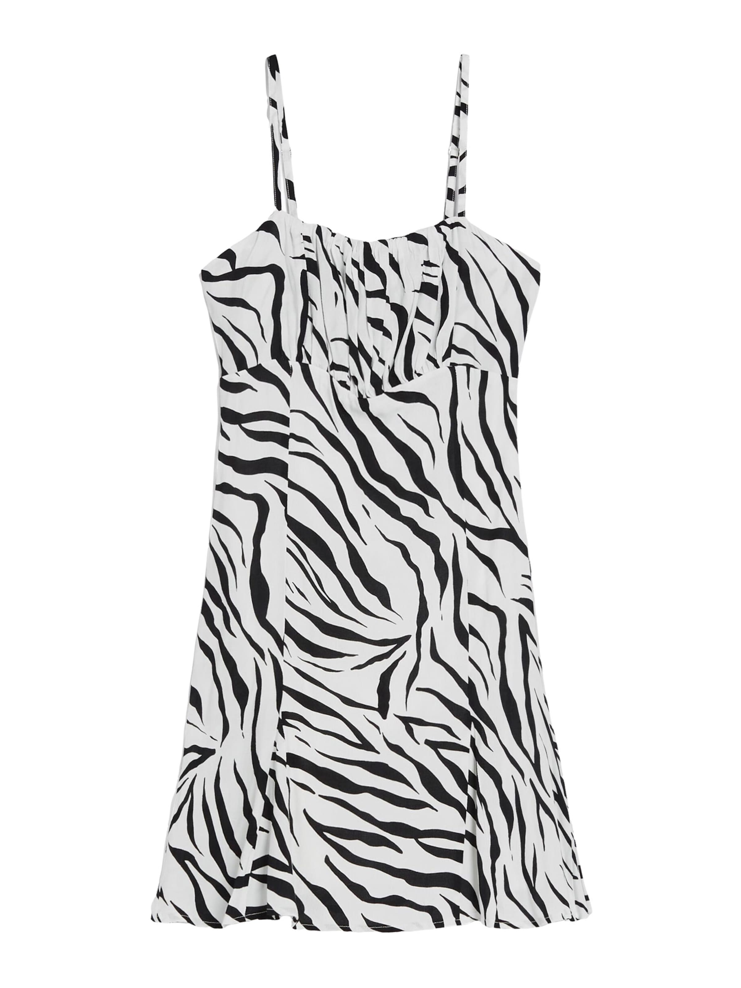 Bershka Letní šaty – bílá: přední strana