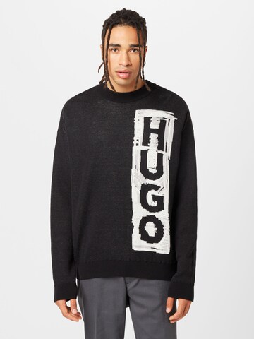 HUGO Sweater 'Sohugoh' in Black: front