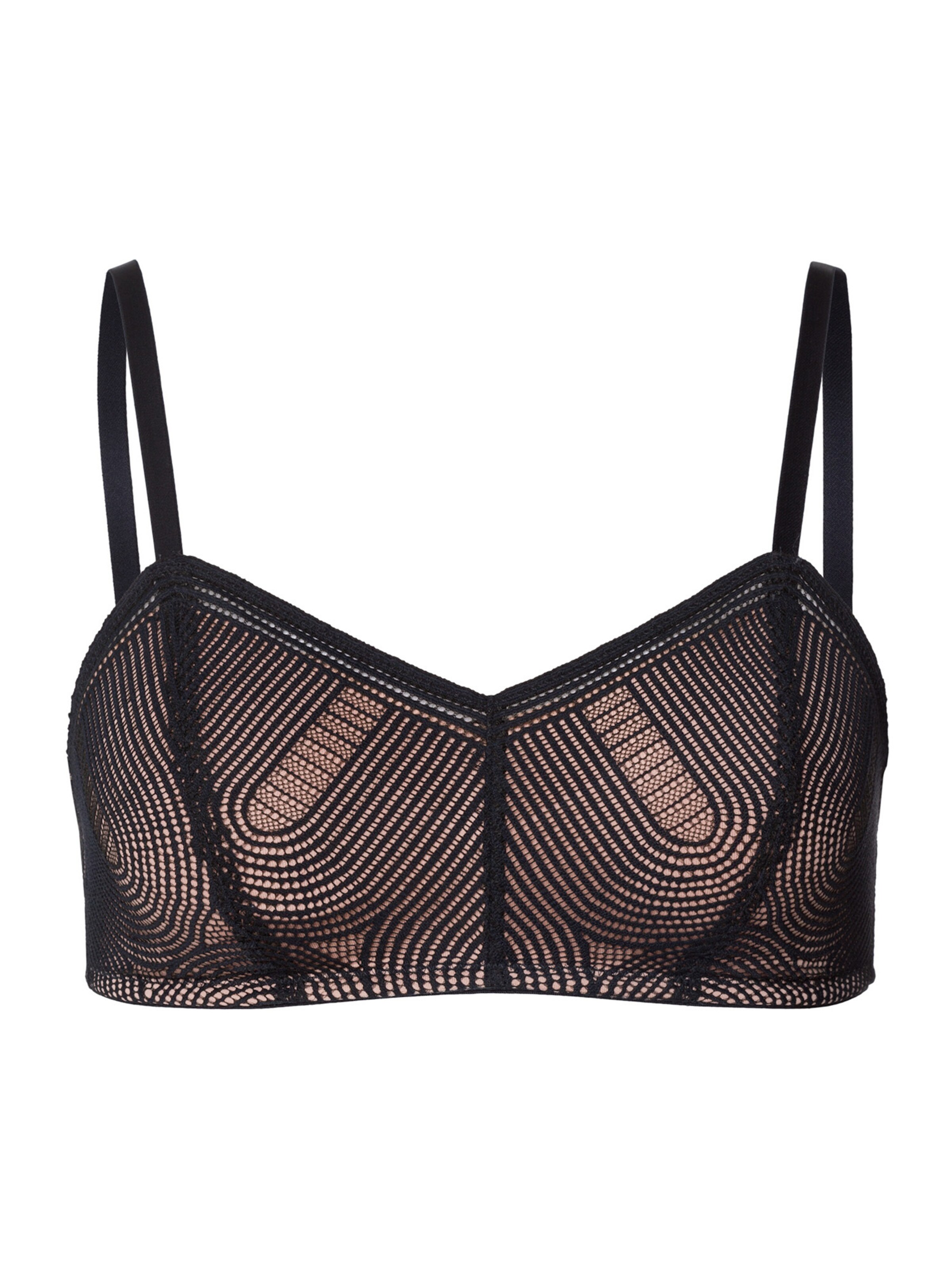 Hanro Balconette Bra ' Martha ' in Black: front