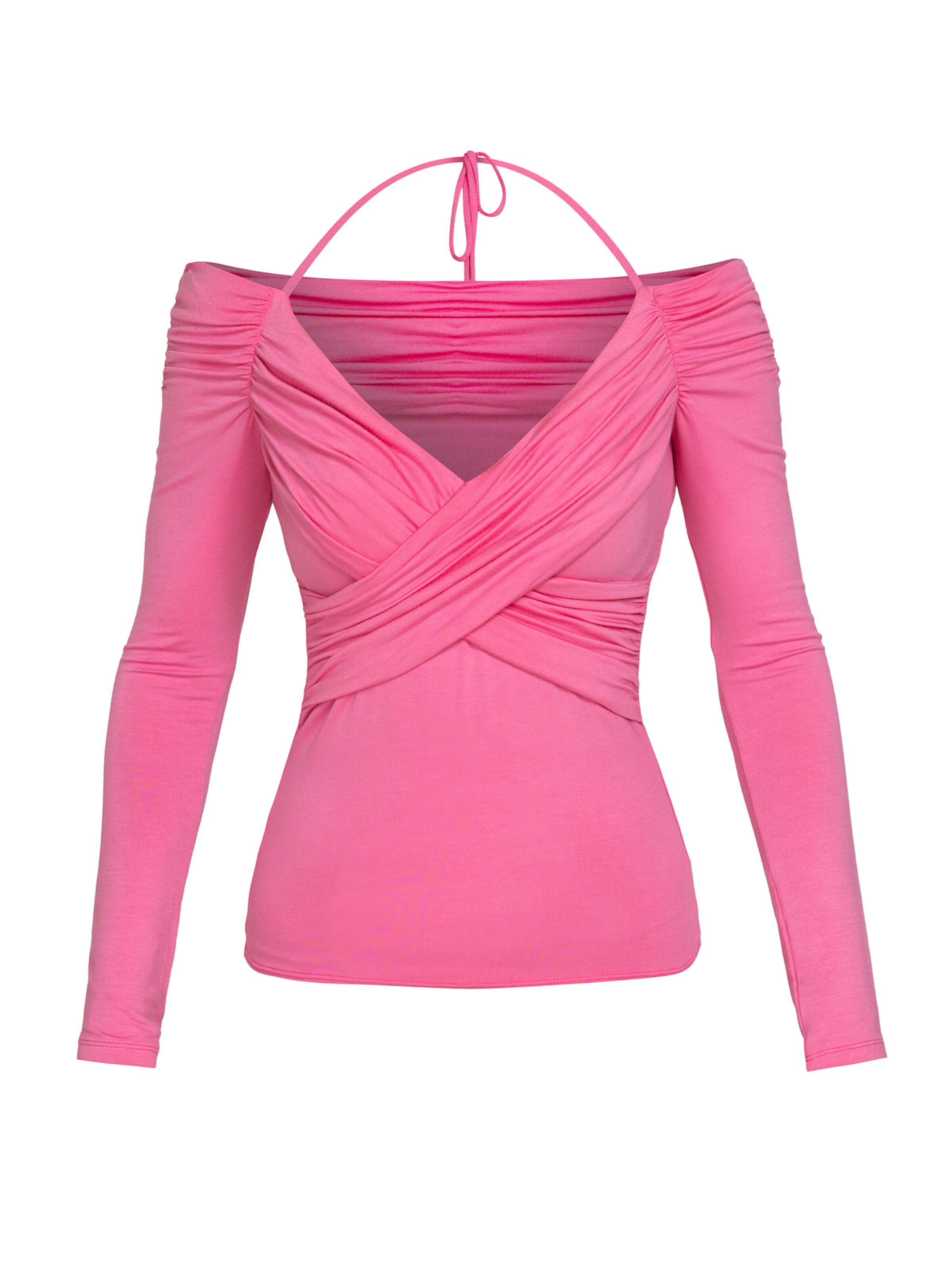 JIORO Blus 'ESSENTIALS' i rosa: framsida