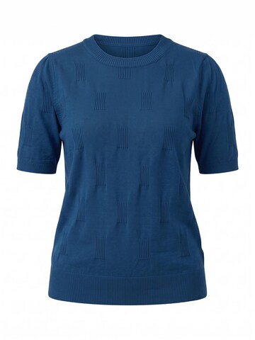 ARACH&CLOZ Sweatshirt 'Kurzarmpullover Damen Pullover Strickpullover Sweatshirt' in Blue: front