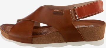 PIKOLINOS Sandals in Brown: front