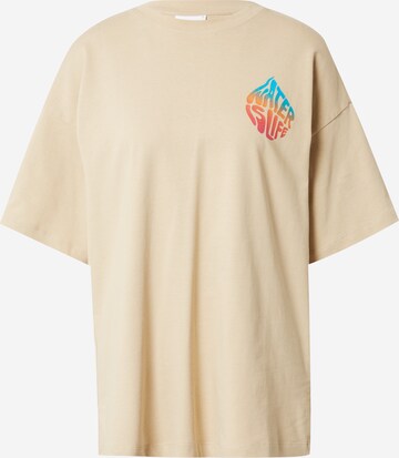 T-shirt KnowledgeCotton Apparel en beige : devant