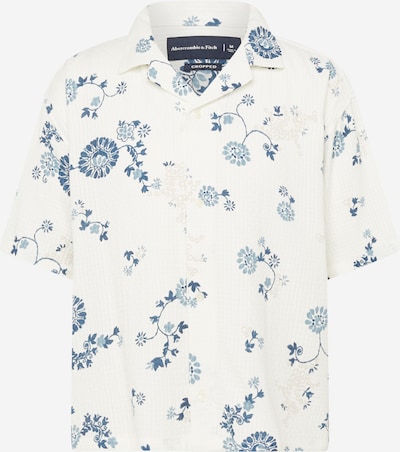 Abercrombie & Fitch Button Up Shirt 'NOVELTY' in marine blue / Opal / White, Item view
