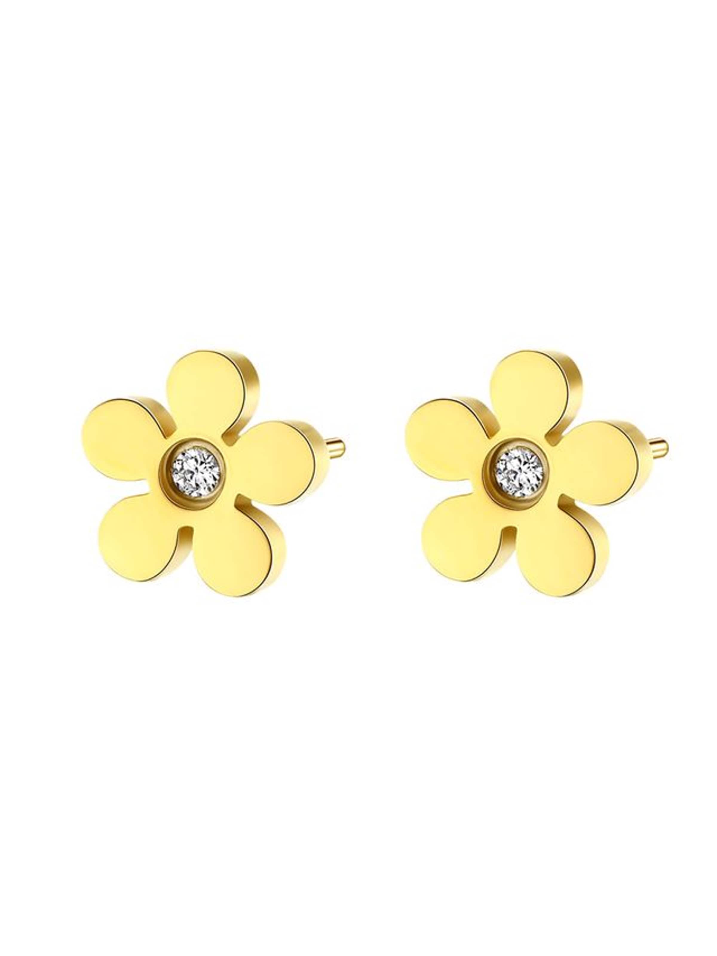 Hey Happiness - Pendientes 'Forget-Me-Not' en oro: frente