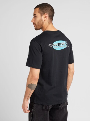 T-Shirt 'CLASSIC SKATEBOARDING' CONVERSE en noir : devant