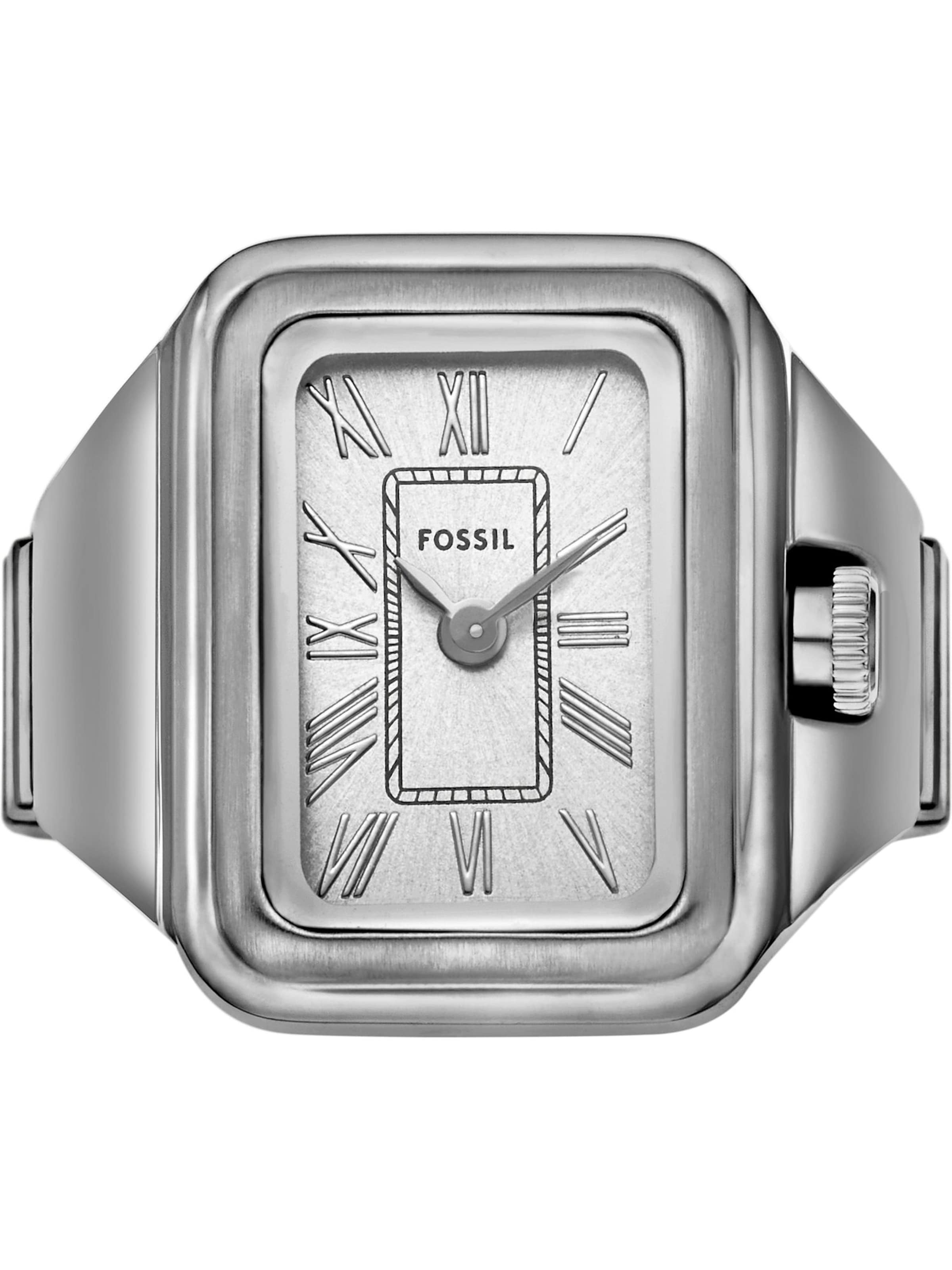 FOSSIL Аналогов часовник &#x27;RAQUEL&#x27; в сребърно: отпред