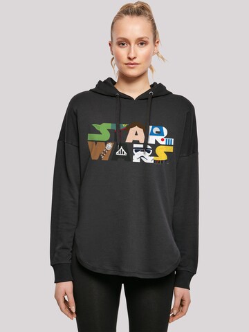 Sweat-shirt 'Star Wars' F4NT4STIC en noir : devant