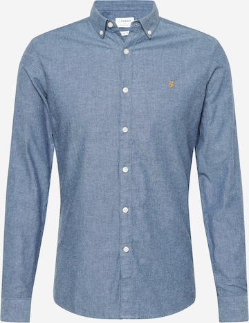 FARAH Overhemd 'STEEN' in Blauw: voorkant