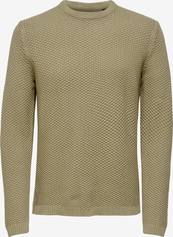 Only & Sons Sweater 'Tuck' in Beige: front