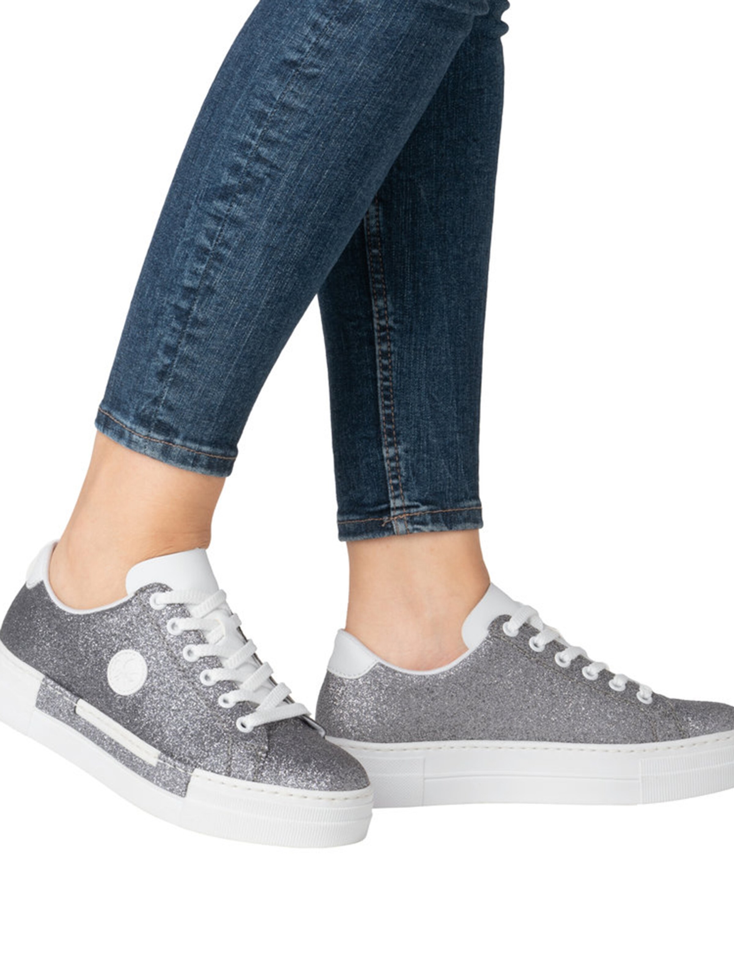 Rieker Σνίκερ χαμηλό σε ασημί