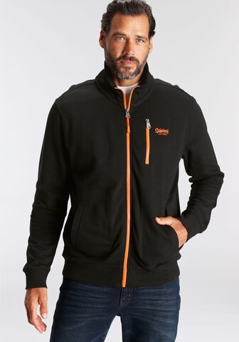 Man's World Sweatjacke in Schwarz: Vorderseite