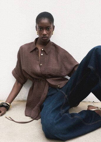MANGO Bluse 'Safari-a' in Braun