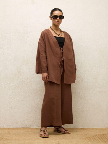 MANUKA Wide leg Trousers in Brown