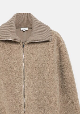 s.Oliver Fleecejacke in Braun: Vorderseite