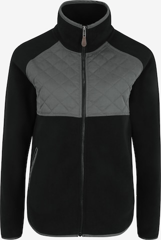 Oxmo Zip-Up Hoodie 'Malin' in Black: front