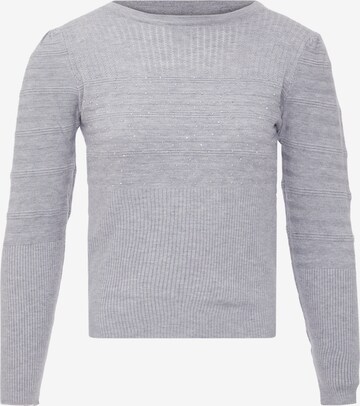 Pull-over bling bling by leo en gris : devant