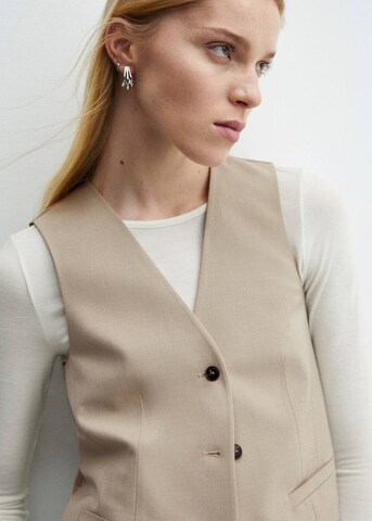 MANGO Vest 'maura' in Beige