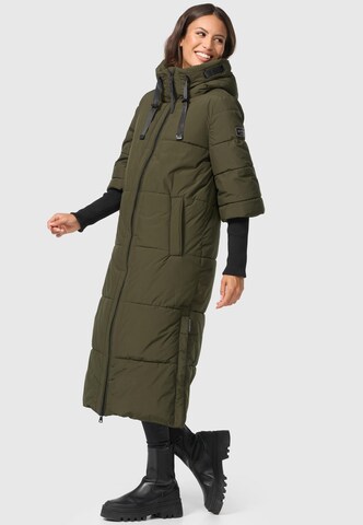 NAVAHOO Zimný kabát 'Ciao Miau XIV' - Zelená