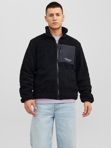 Jachetă  fleece 'Vesterbro' de la JACK & JONES pe negru: față