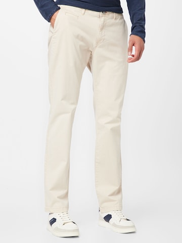 CAMP DAVID Normální Chino kalhoty – bílá: přední strana