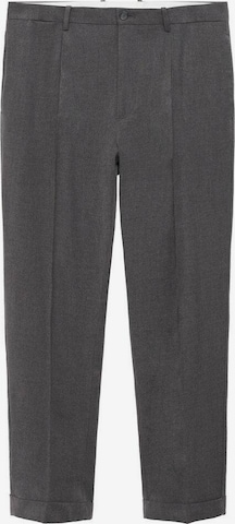 MANGO MAN Pleat-Front Pants 'Milton' in Grey: front