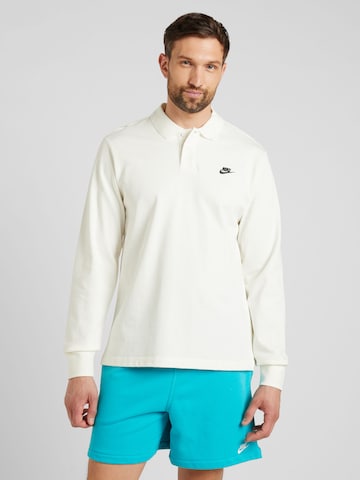 Nike Sportswear Тениска 'CLUB' в бяло: отпред