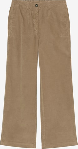 Marc O'Polo Wide leg Broek in Bruin: voorkant