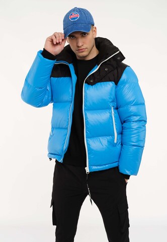 JACK1T Winterjas in Blauw: voorkant