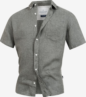 Kronstadt Button Up Shirt 'KSGallagher' in Grey: front
