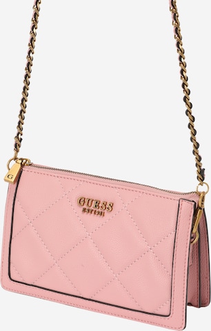 GUESS Skuldertaske 'Abey' i pink: forside