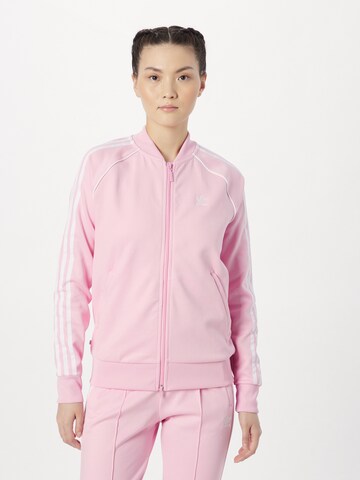 ADIDAS ORIGINALS Zip-Up Hoodie 'Adicolor Classics Sst' in Pink: front