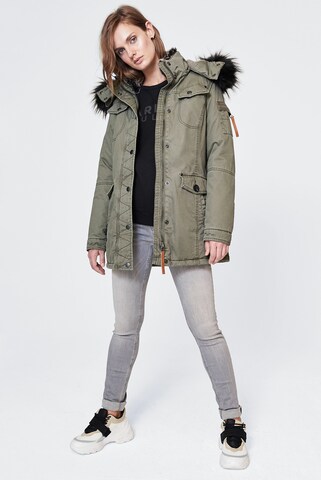 Harlem Soul Between-Seasons Parka in Green