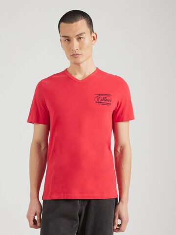 s.Oliver Shirt in Rood: voorkant
