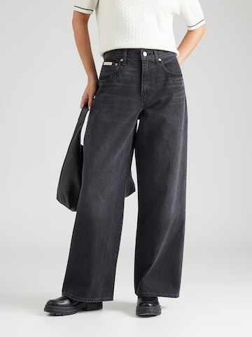 Calvin Klein Jeans Широки крачоли Дънки в черно: отпред