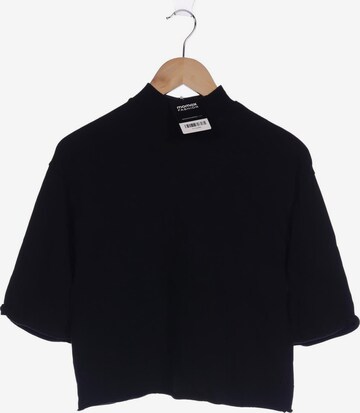 Bershka Sweatshirt & Zip-Up Hoodie in XS in Black: front