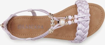 LASCANA Sandalen met riem in Lila