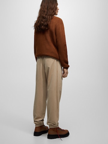 Pull&Bear Tapered Hose in Beige