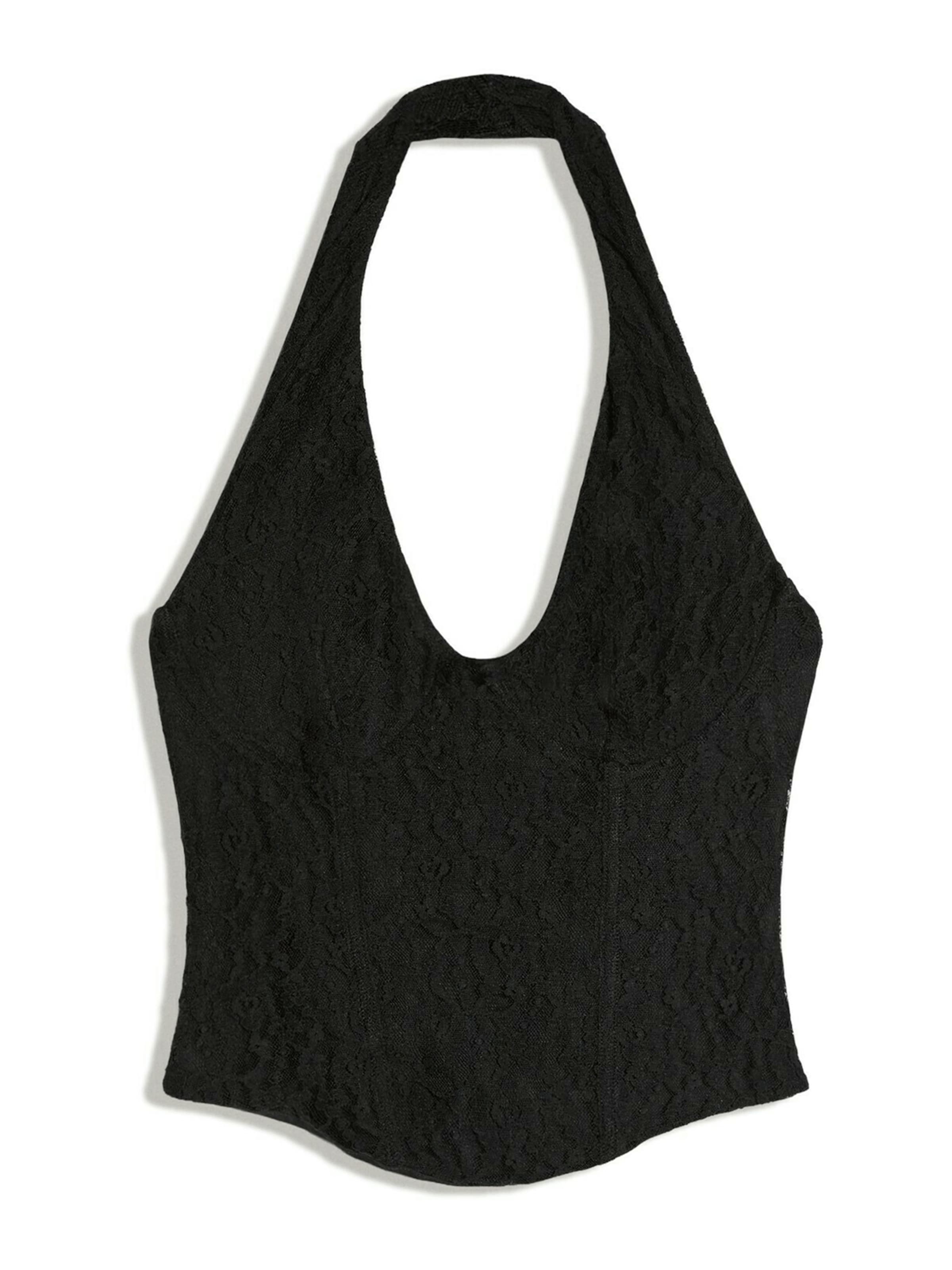 Bershka Topp i svart: framsida