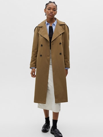 Pull&Bear Płaszcz przejściowy w kolorze brązowy: przód
