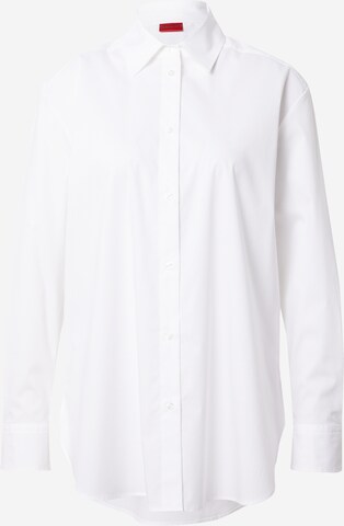 HUGO Blouse 'The Boyfriend' in Wit: voorkant