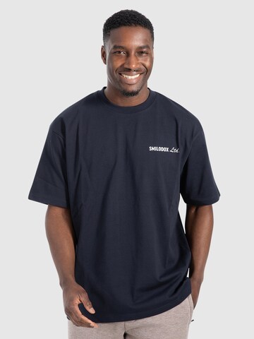 T-Shirt ' Liquid Brail ' Smilodox en bleu : devant
