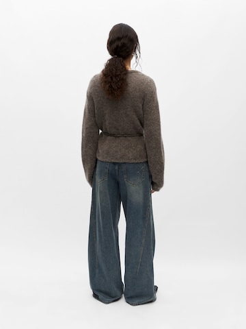 OBJECT Knit cardigan 'OBJNETE' in Brown