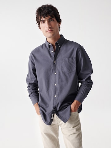 Salsa Jeans Regular fit Button Up Shirt 'Monaco' in Blue: front