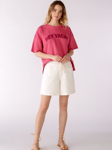 OUI Sweatshirt 'Hey Vacay!' in Pink